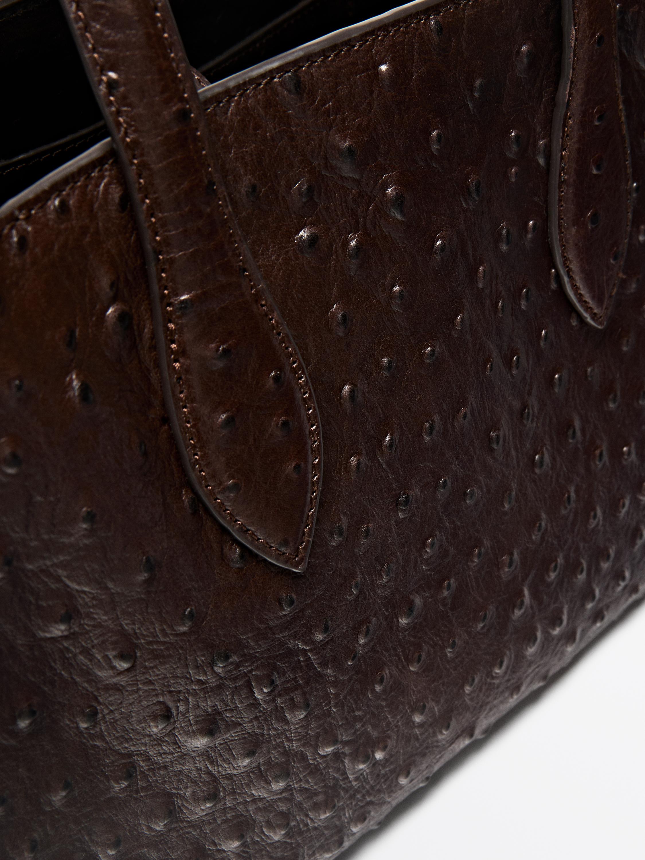 Textured leather mini MD ICON bag